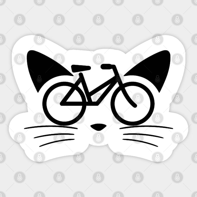 Bicycle Cat Sticker by the kratingdaeng